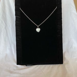 Blue heart rhinestone necklace